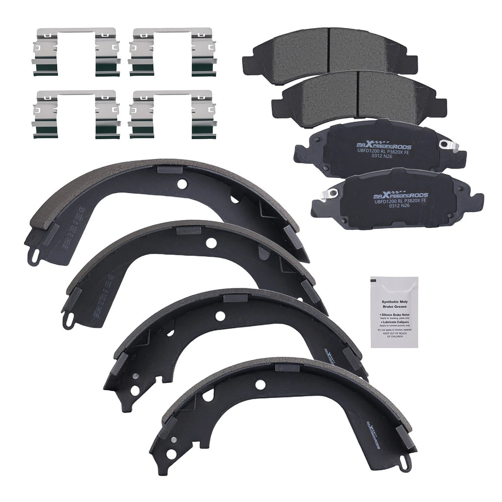 Rear Brake Shoes & Front Brake Pads for Chevy Silverado 1500 (2008–2013) P1363