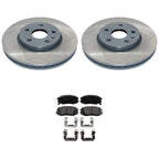 DuraGo Front Rotors & TRW Pro Ceramic Disc Brake Pad Kit for Impala Malibu (2014–2020)