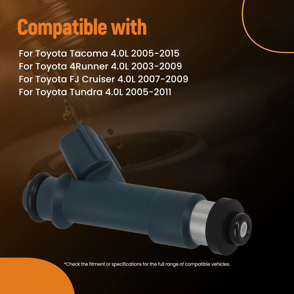 Set of 6 Fuel Injectors for Toyota Tacoma (2005–2015) 4.0L