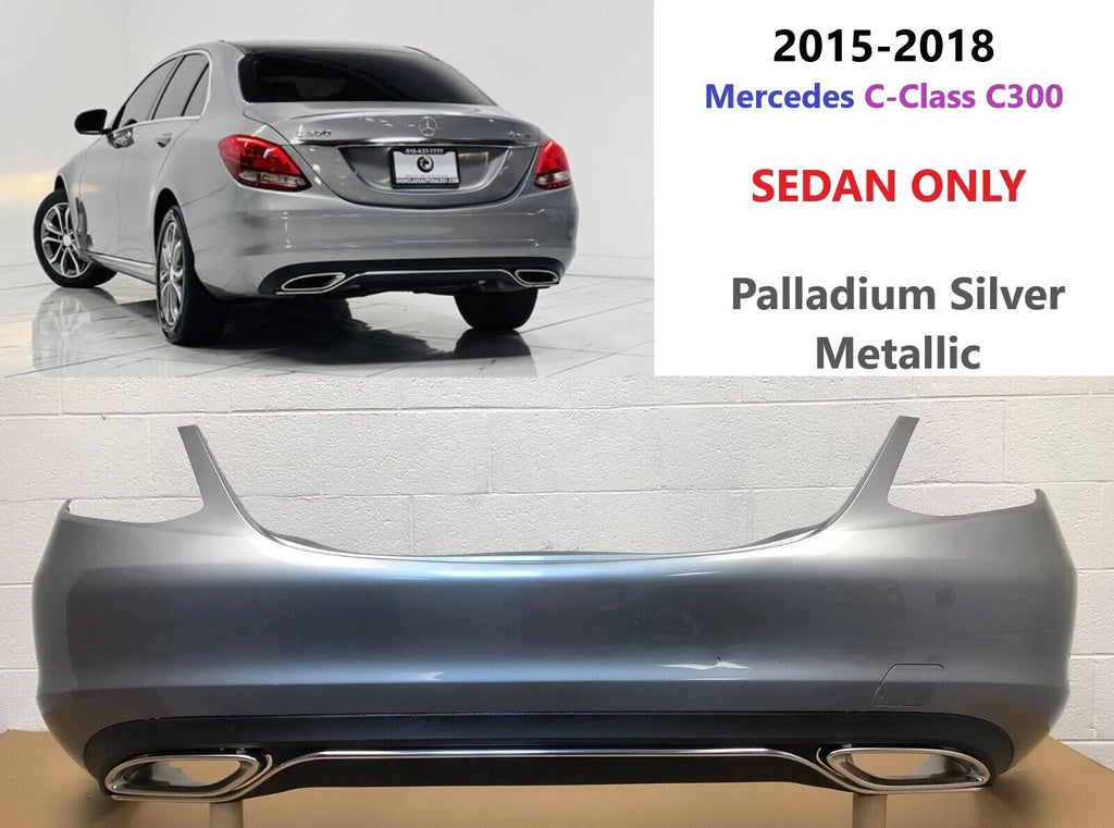 Rear Bumper for Mercedes C-Class C300 (2015–2018) W205 Palladium Silver #32
