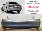 Rear Bumper for Mercedes C-Class C300 (2015–2018) W205 Palladium Silver #32