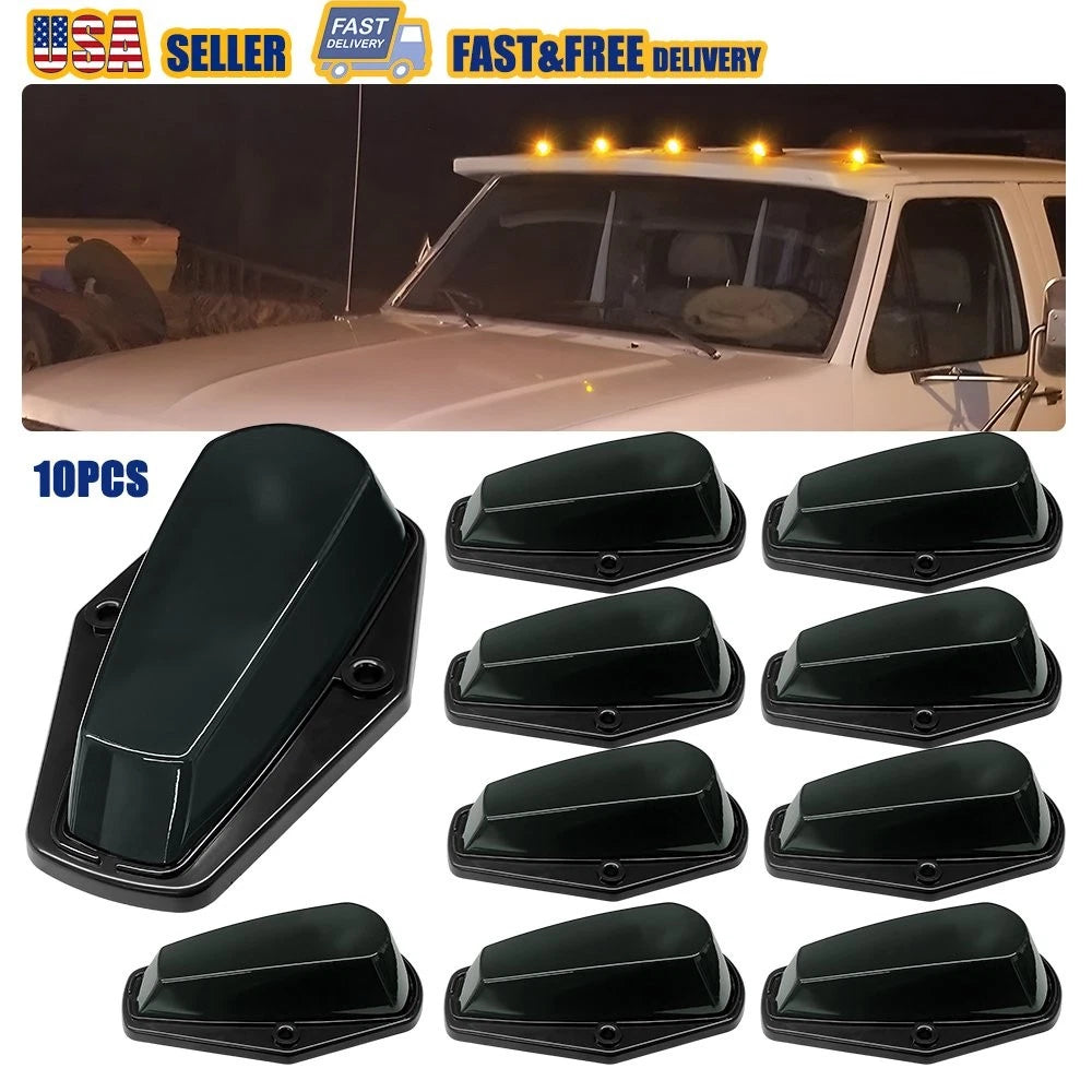 10 Smoke Amber LED Cab Roof Marker Lights for Ford F150 F250 (1980–1997)