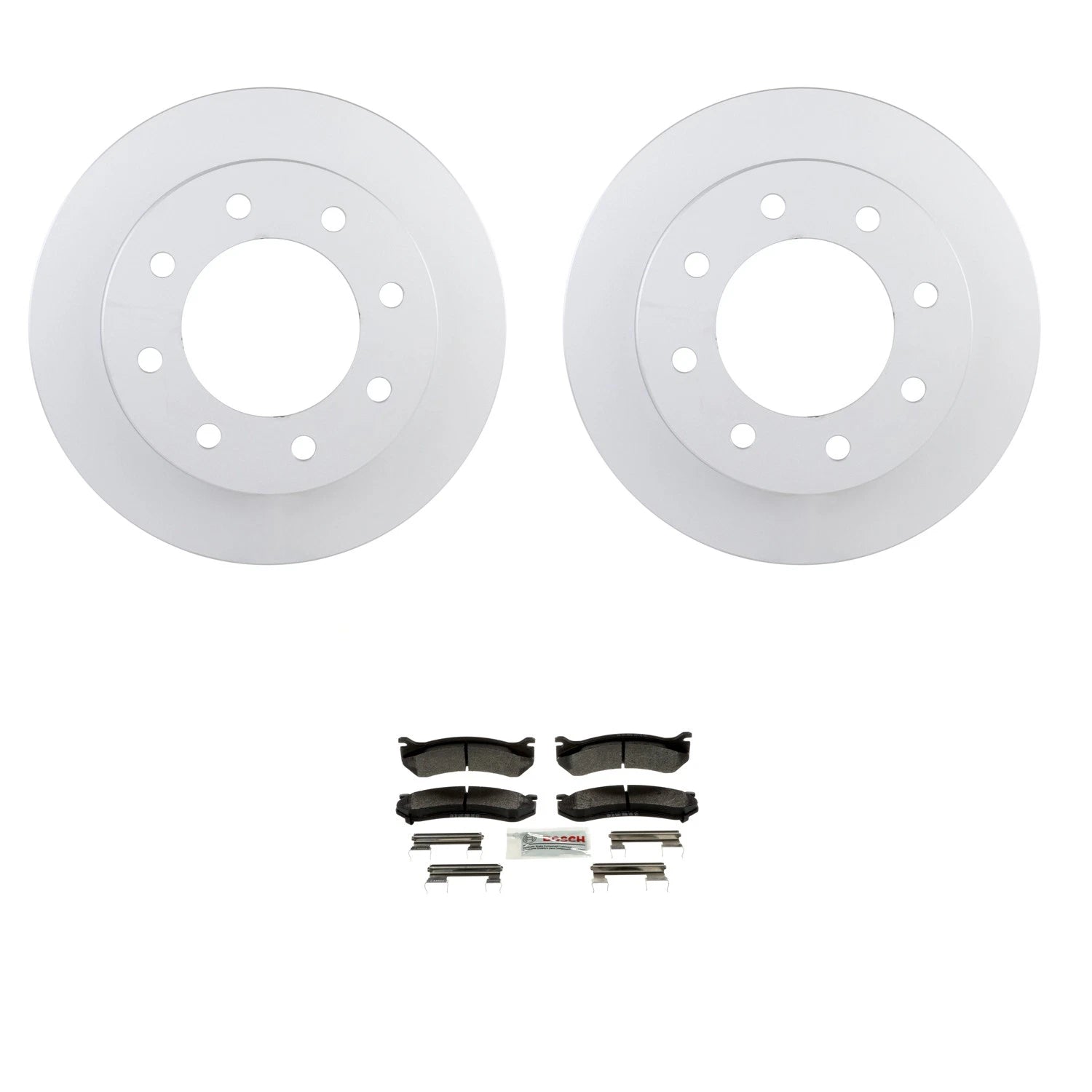 Bosch Rear Disc Brake Rotors & Semi-Met Brake Pads Kit for Silverado 1500 HD (2001–2007)