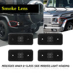 Set of 4 Smoke Front Rear Side Marker Light Housing for Mercedes Benz G500 G550 (2002–2015)