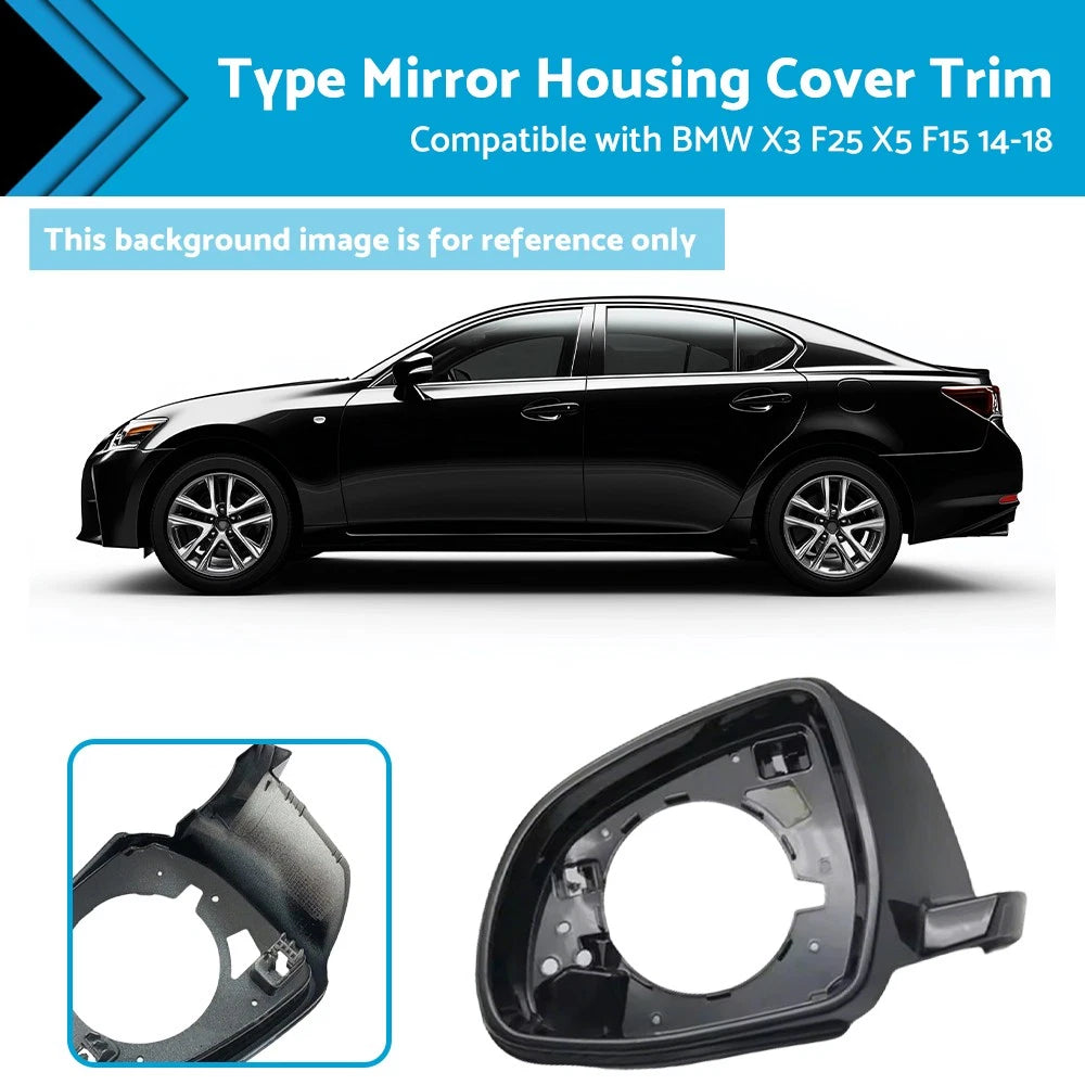 Left Mirror Cap Cover for BMW X3 F25 X5 F15 X4 F26 X6 F16 (2014–2018)