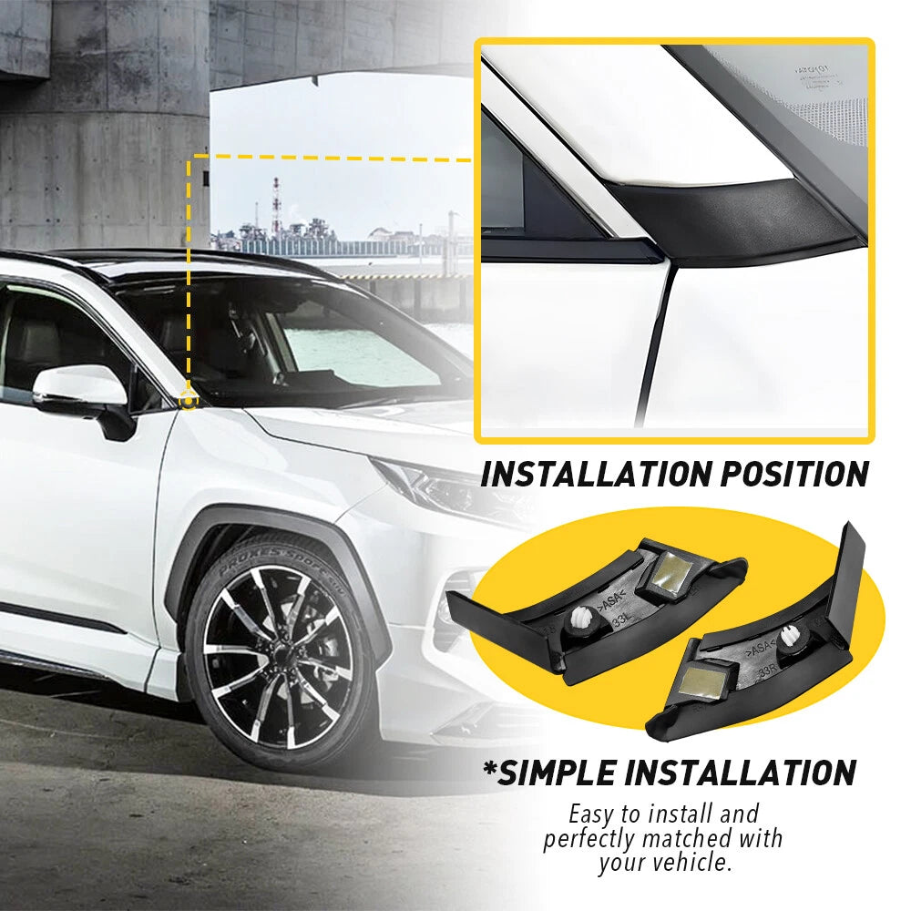 2X A-pillar Trim Panel Cover for Toyota RAV4 (2019â2023)