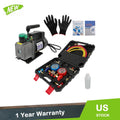 Air Vacuum Pump Manifold Gauge Set for HVAC AC Refrigerant (1/3HP)