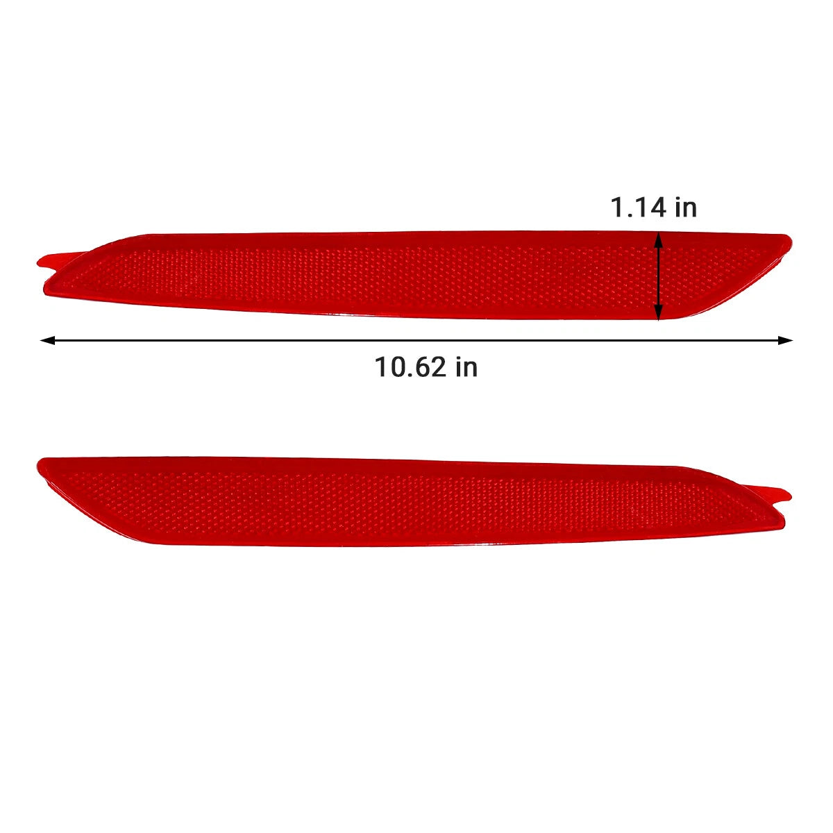 Rear Bumper Reflectors for Hyundai Elantra (2014–2016) - Red, Set of 2
