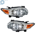 Headlights Pair for Toyota Corolla (2011-2013) Chrome