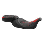 2X Gel Seats for Harley Touring Glide (2009–2023) Black