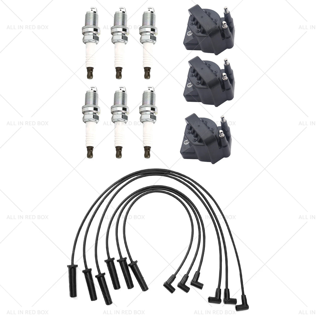 3 Pack Ignition Coils + 6X Leads for Holden Statesman Commodore 10467067
