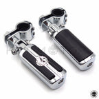 Footpegs Skull Foot Pegs for Harley Davidson Street Glide (2014–2023)