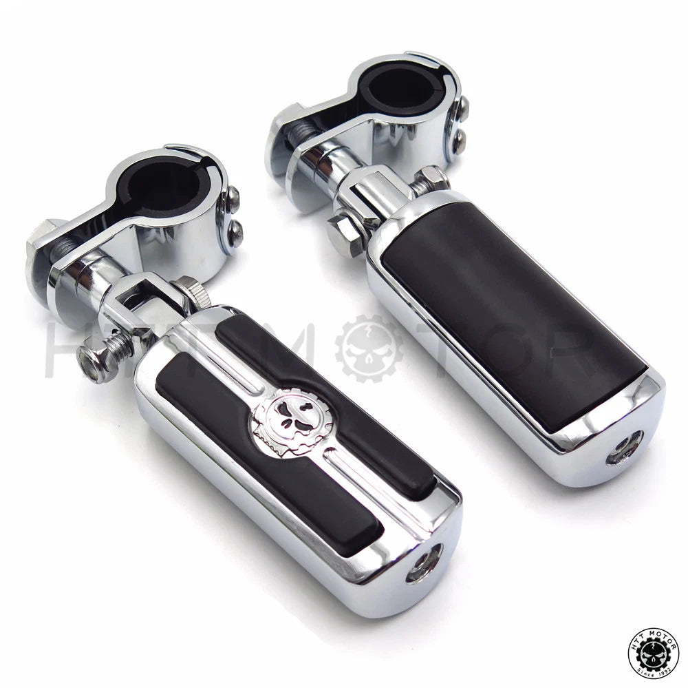 Footpegs Skull Foot Pegs for Harley Davidson Street Glide (2014–2023)