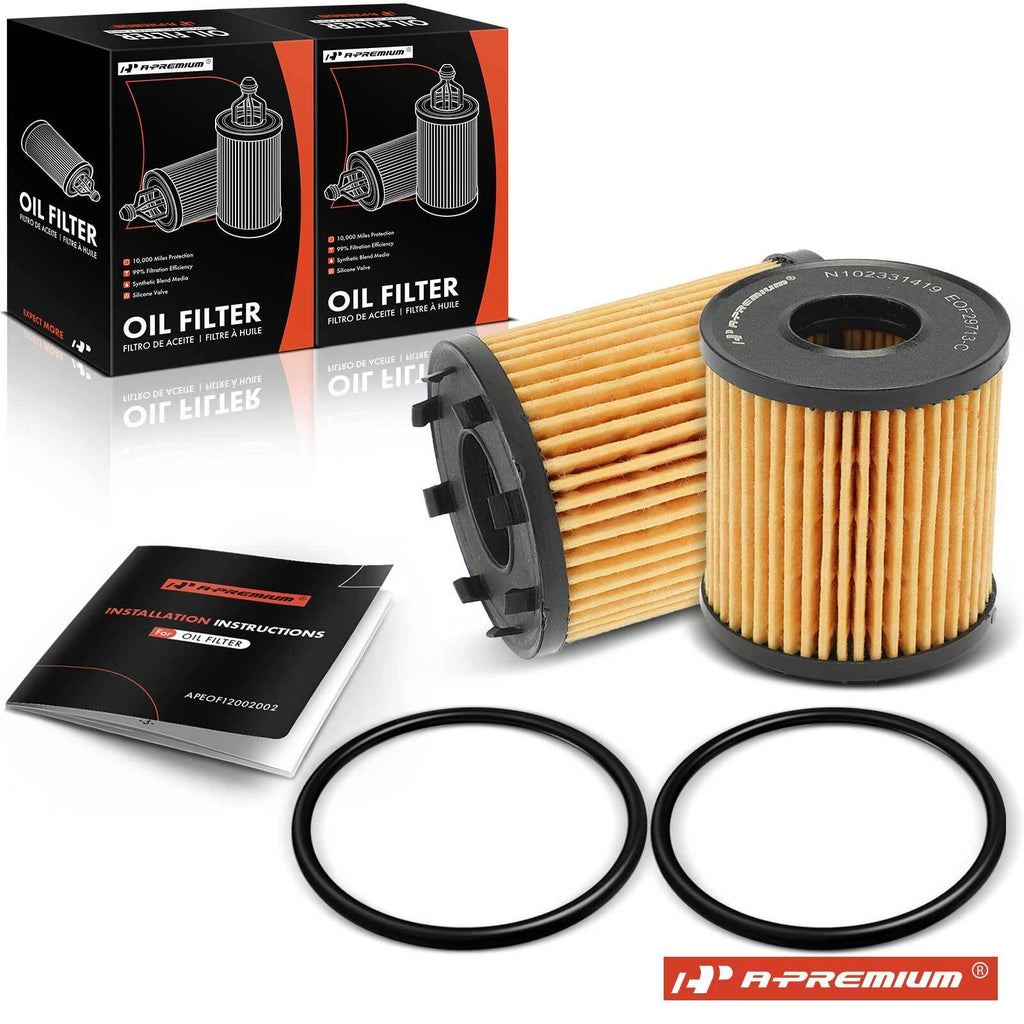 2X Engine Oil Filter for Jeep Renegade (2015–2018) Dodge Dart (2013–2016)