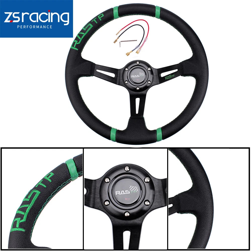 14-Inch Deep Dish Drifting Steering Wheel for Universal Fit
