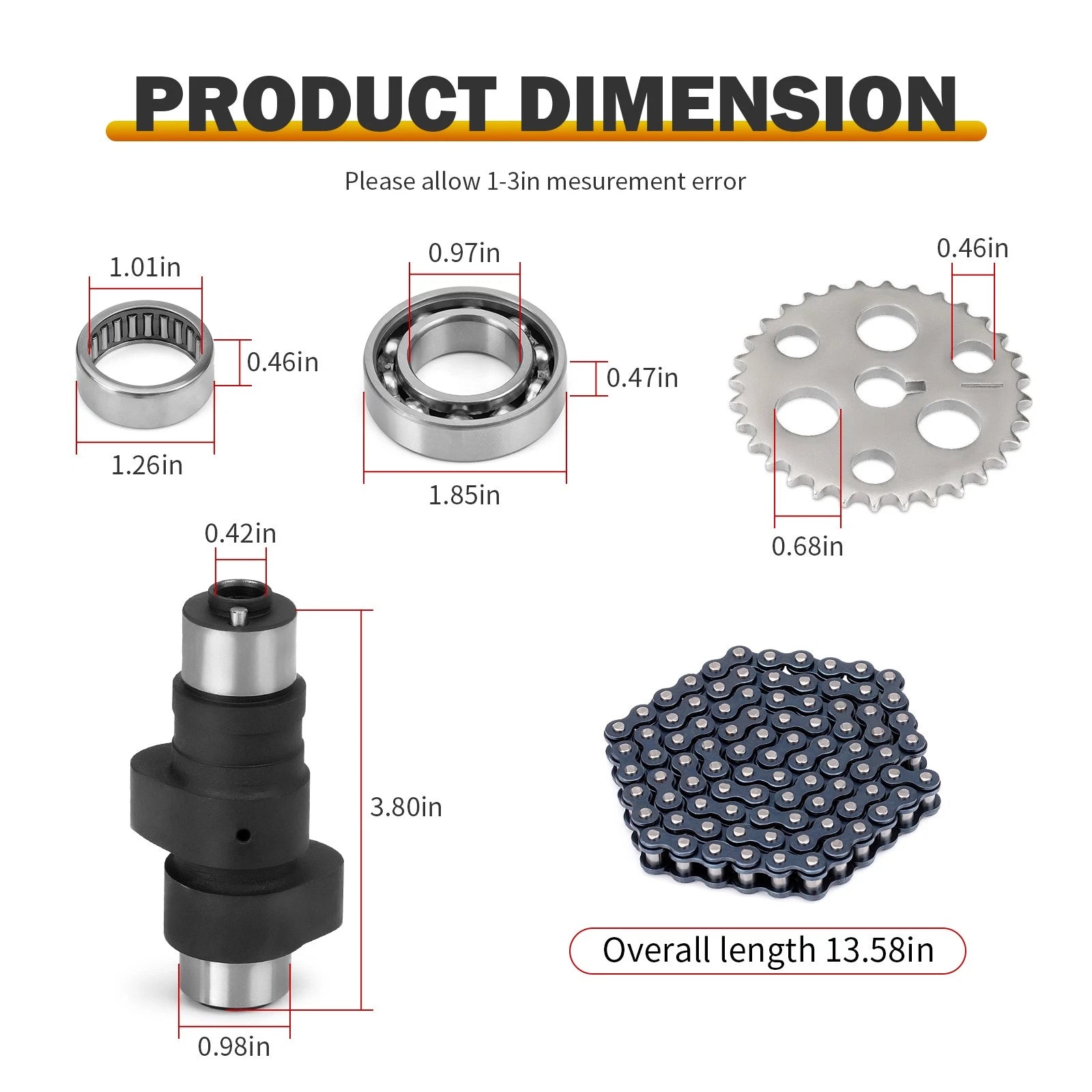 Camshaft & Timing Chain Gear Kit for Yamaha YFM350 (1995–2006)