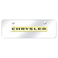 Gold Name on Chrome Mini License Plate - Officially Licensed for Chrysler