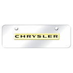 Gold Name on Chrome Mini License Plate - Officially Licensed for Chrysler