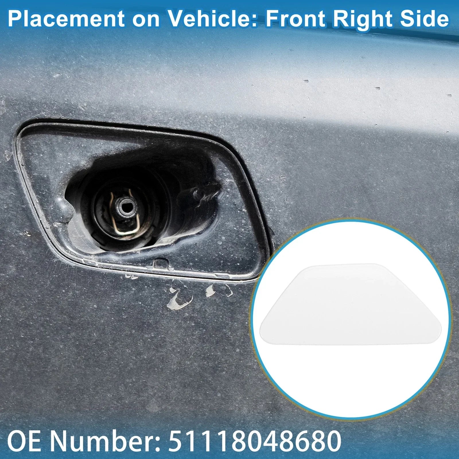 Washer Nozzle Cover Cap for BMW 528i (2011 - 2016)
