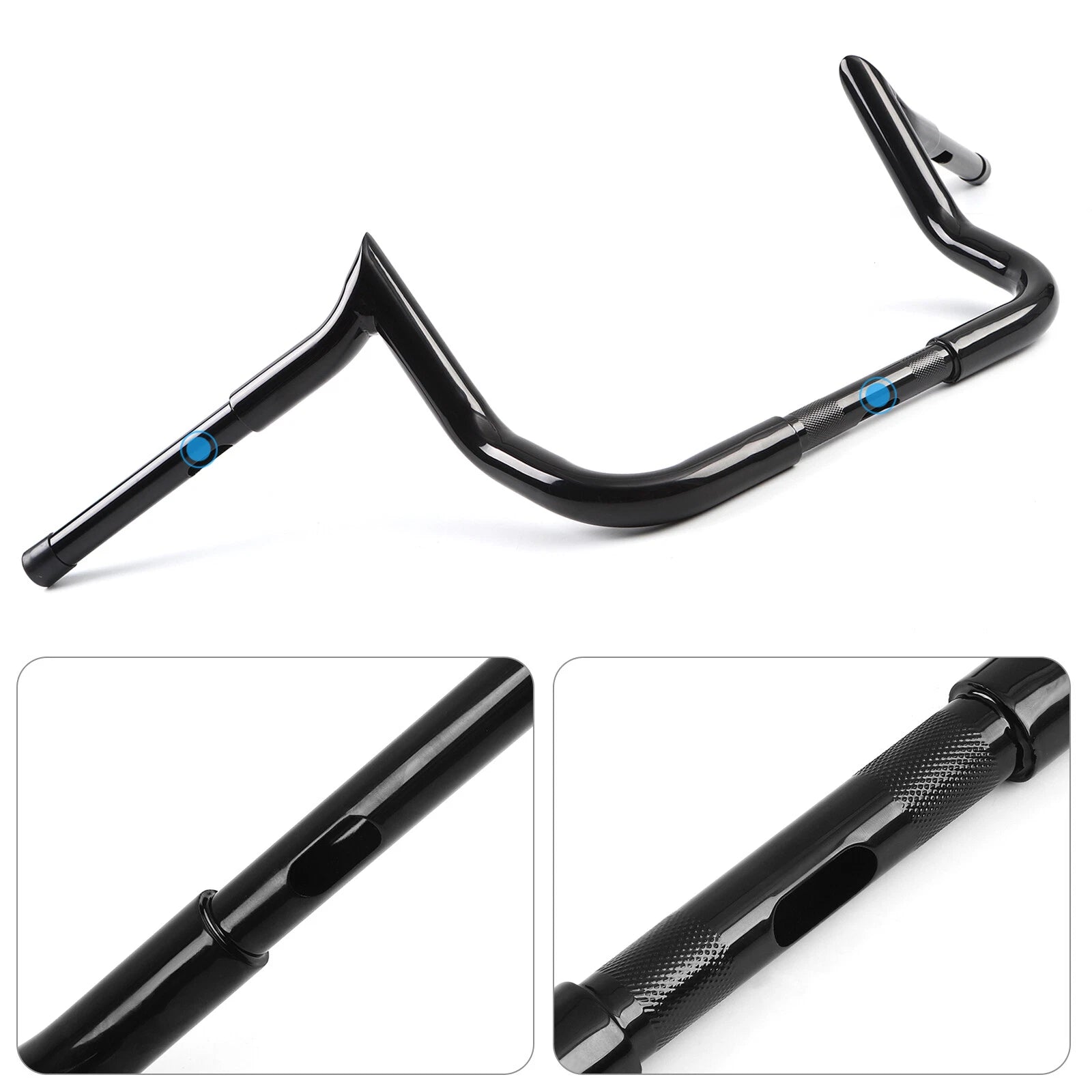 10" Meathook Ape Hanger Handlebars for Harley Touring Street Glide Electra