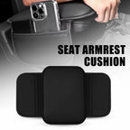 Black Leather Seat Armrest Cushion Protector Pad for Car (H)