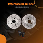 Set of 2 Front Brake Rotors for Toyota Sienna, Solara (1998–2003)