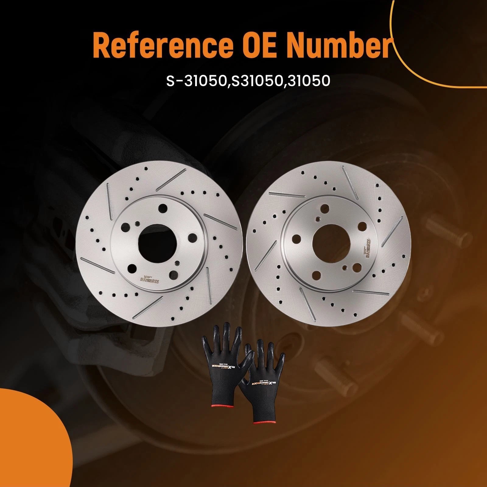 Set of 2 Front Brake Rotors for Toyota Sienna, Solara (1998–2003)