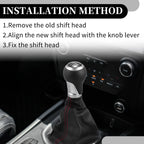 6 Speed Manual Gear Shift Knob with Dust Cover for Audi A6 (2004–2008)