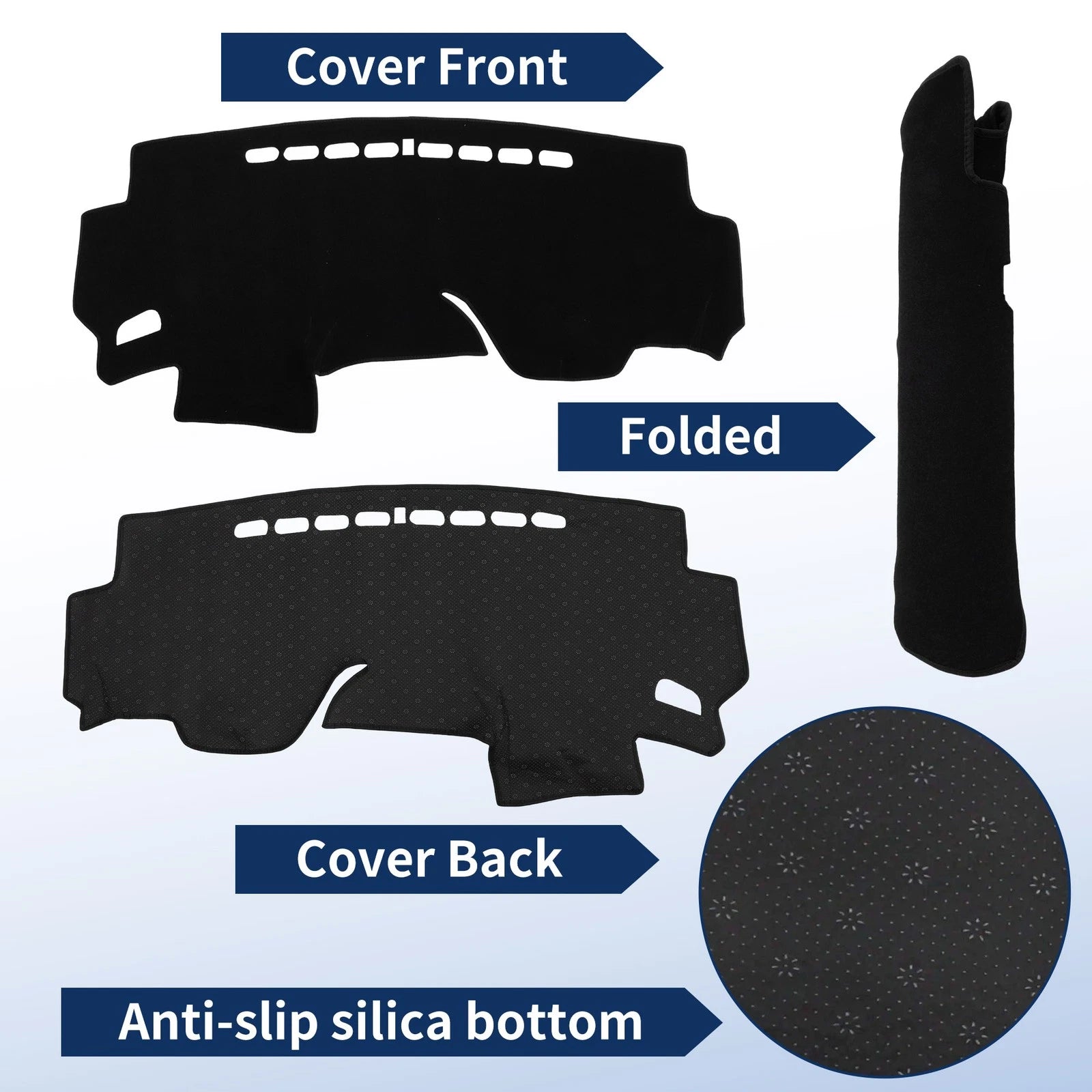 Dash Cover for Honda Fit (2014–2020) GK3/GK4/GK5/GK6/GP5/GP6 Black