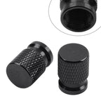 Set of 4 Tire Valve Caps for Universal Fit (2010–2023) - Black Rubber
