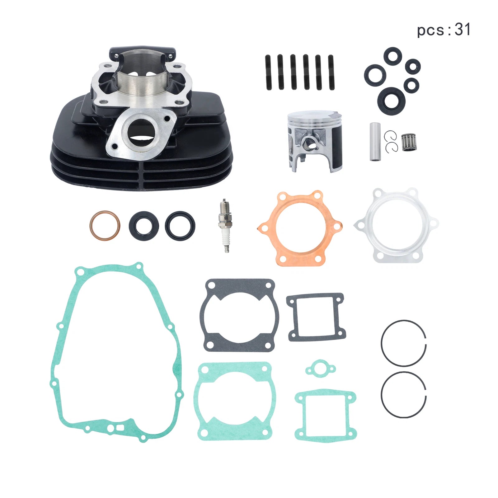 Piston Cylinder Gasket Seal Kit for Yamaha Blaster 200 (1987–2006)