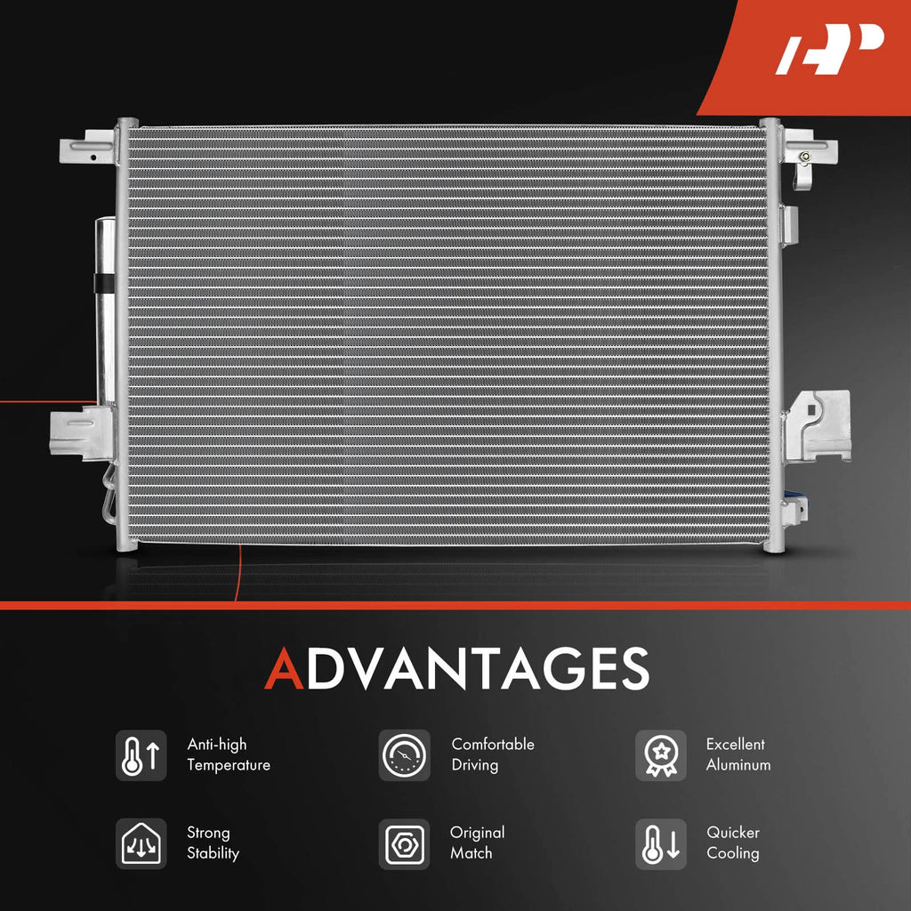 A/C Condenser with Receiver Drier for Mitsubishi Lancer Outlander Sport (2011–2018)