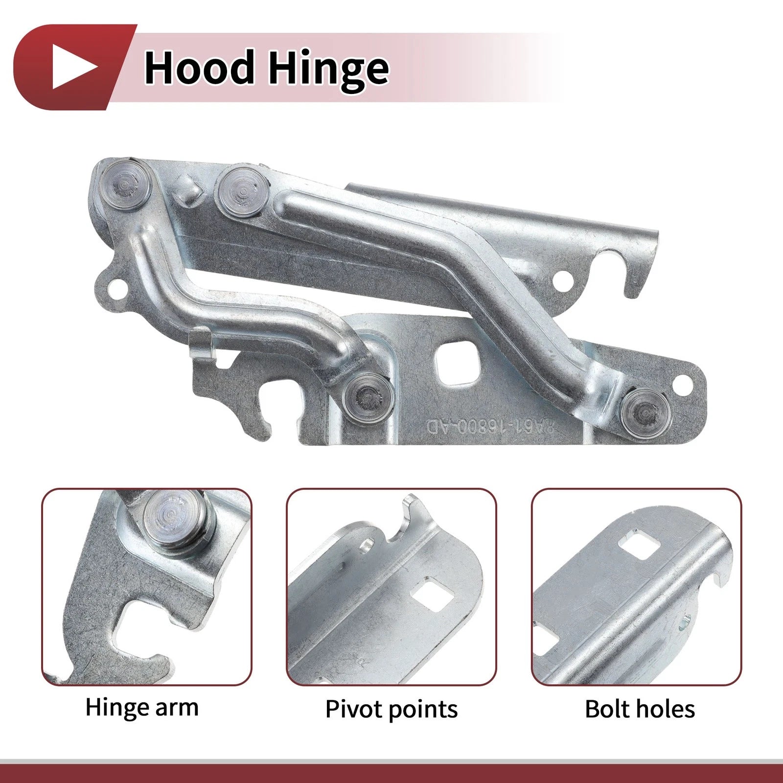 Hood Hinge for Ford Fiesta (2011–2013) Right Side, 1 pcs
