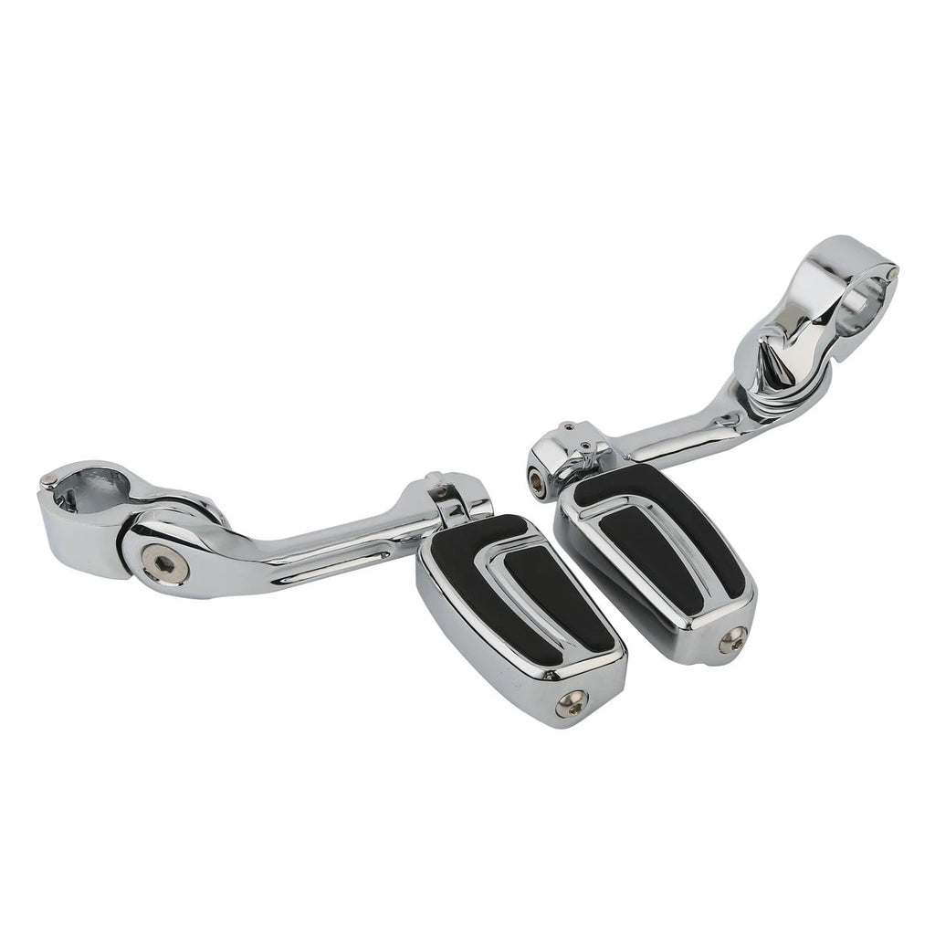1-1/4" Long Angled Highway Engine Foot Pegs for Harley Electra Glide
