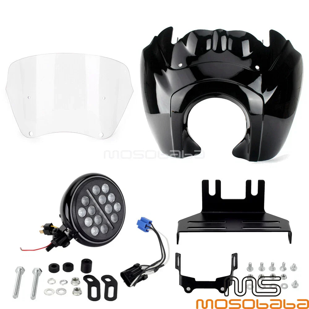 Front Fairing w/ LED Headlight Mounts for Harley Softail Low Rider S (2018-2023)