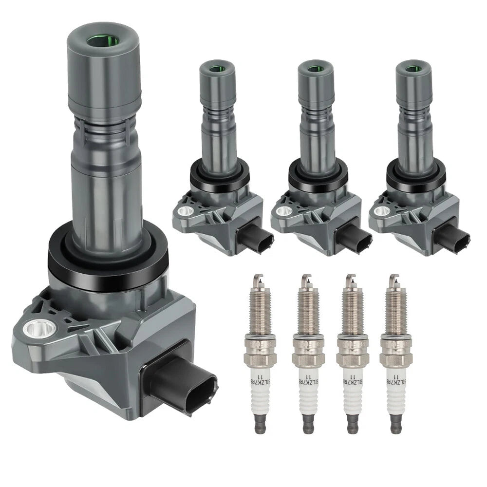 4X Ignition Coils + 4X Iridium Spark Plugs for Honda Civic HR-V ILX (2016–2021)