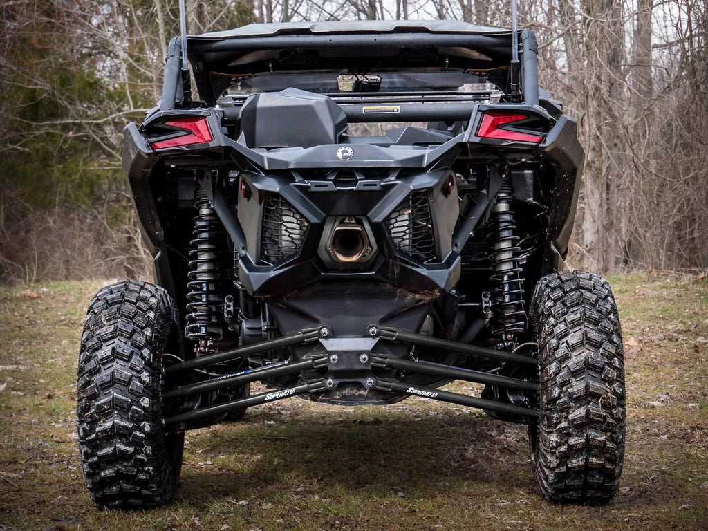SuperATV Tubed Rear Radius Rods for Can-Am Maverick X3 (2017–2023) - Black
