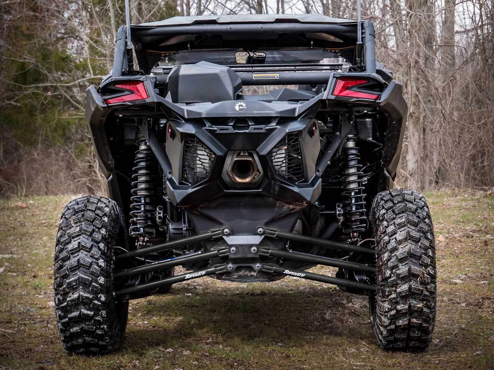 SuperATV Tubed Rear Radius Rods for Can-Am Maverick X3 (2017–2023) - Black
