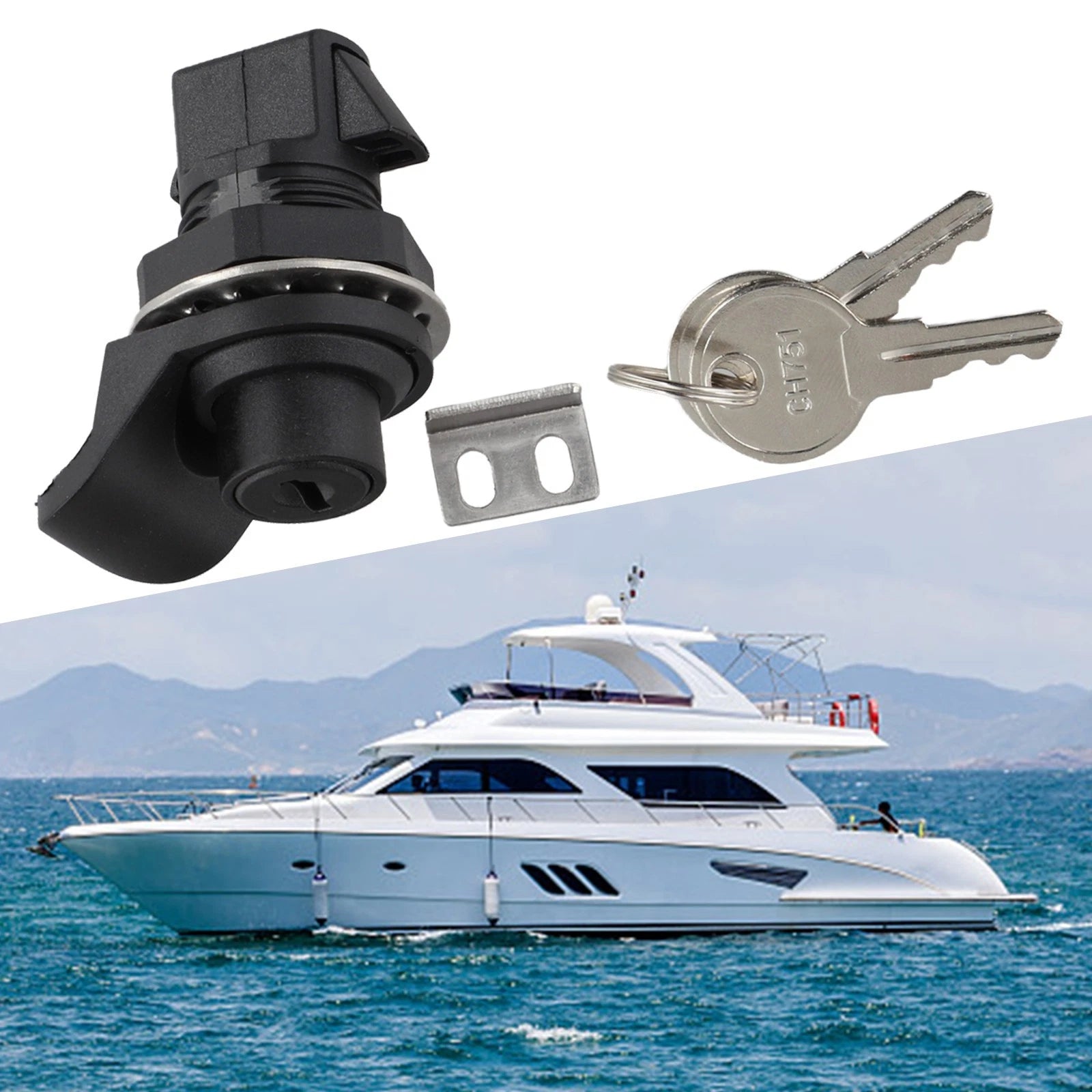 Locking Latch for Tool Boxes and Marine Equipment (Easy Installation)