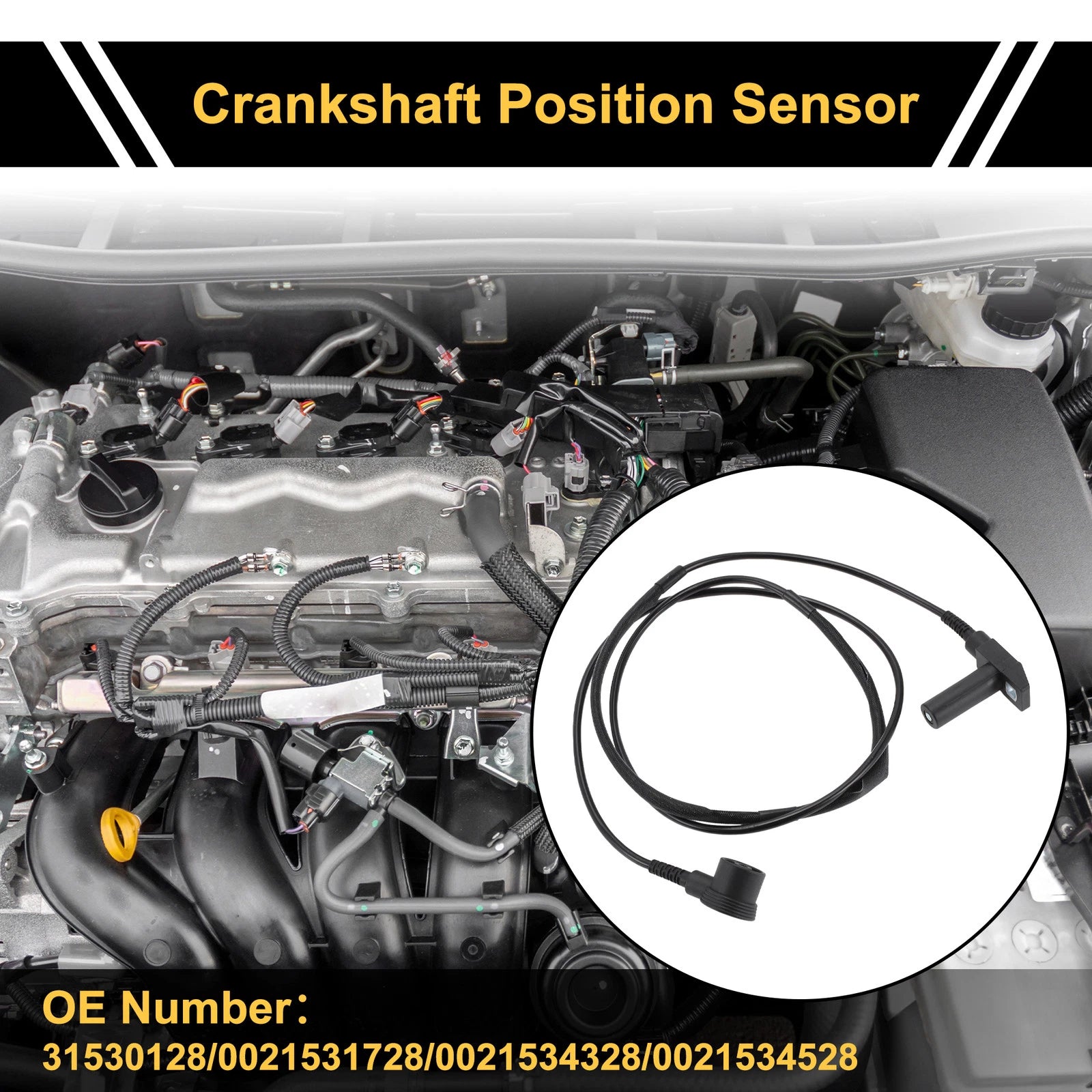 1 Pc Crankshaft Position Sensor No.0021531728 for Mercedes-Benz W140 S420 (1993–1998)