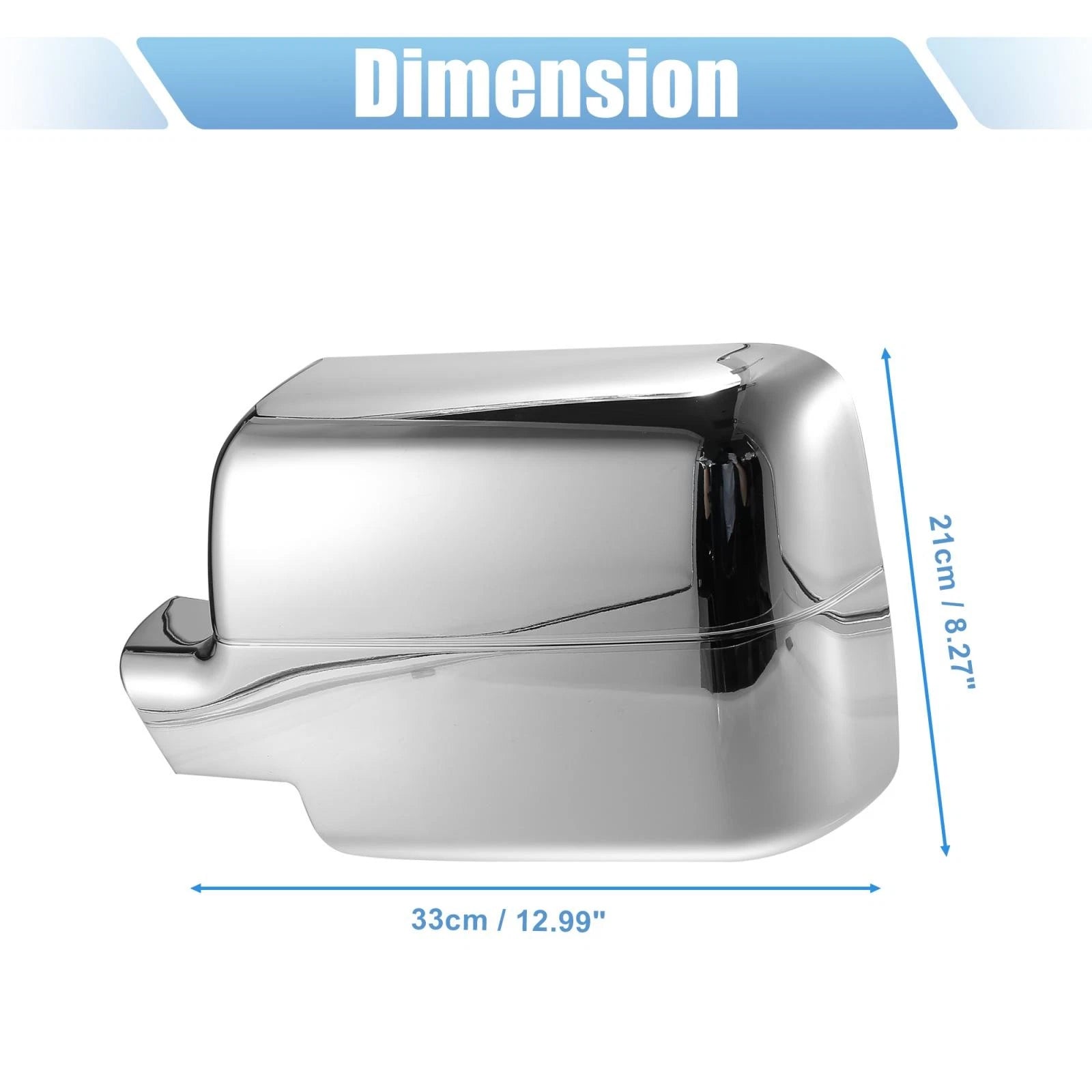 Pair of Chrome Plated Power Full Mirror Cover Caps for Ford F150 (2004–2008)