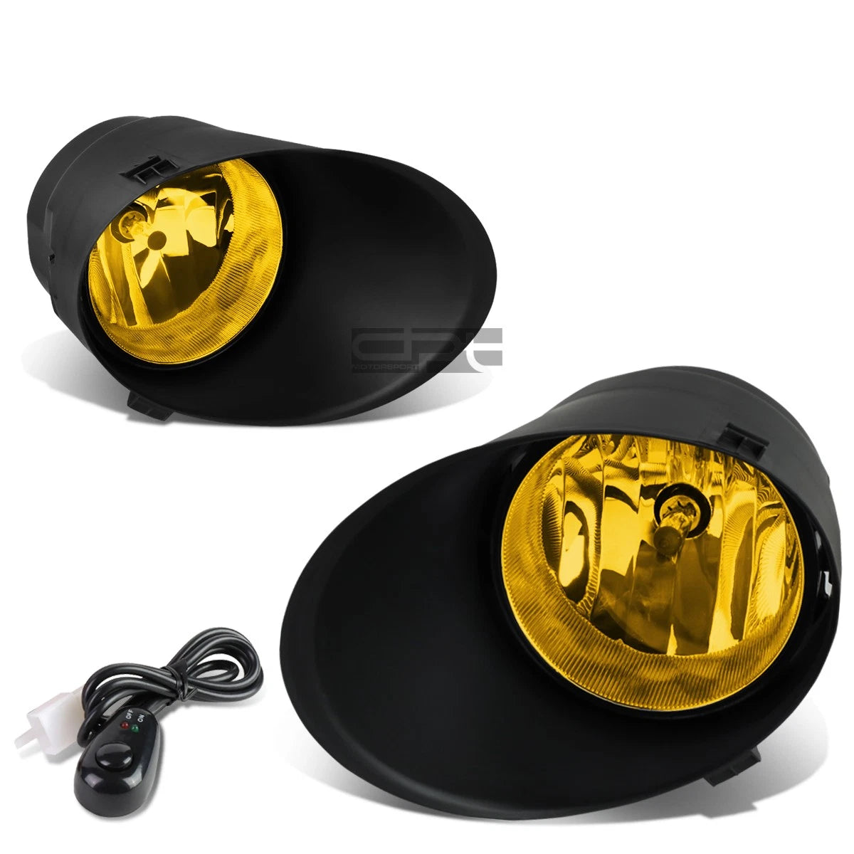 Pair of Fog Lights with Switch for Toyota Tundra (2007–2013) - Yellow Lens