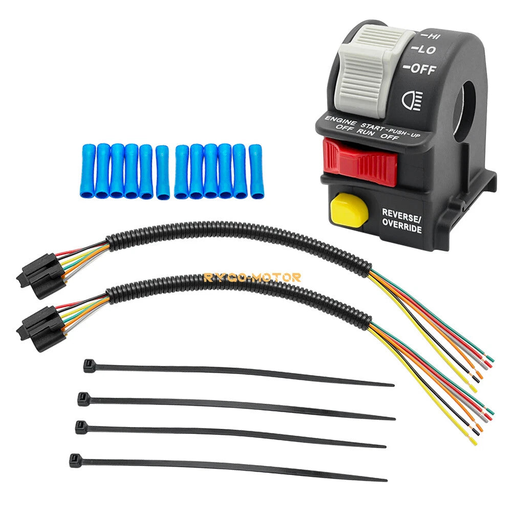 Left Handlebar Start Switch & Pigtail Harness for Polaris Magnum 325 500 (1995–2002)