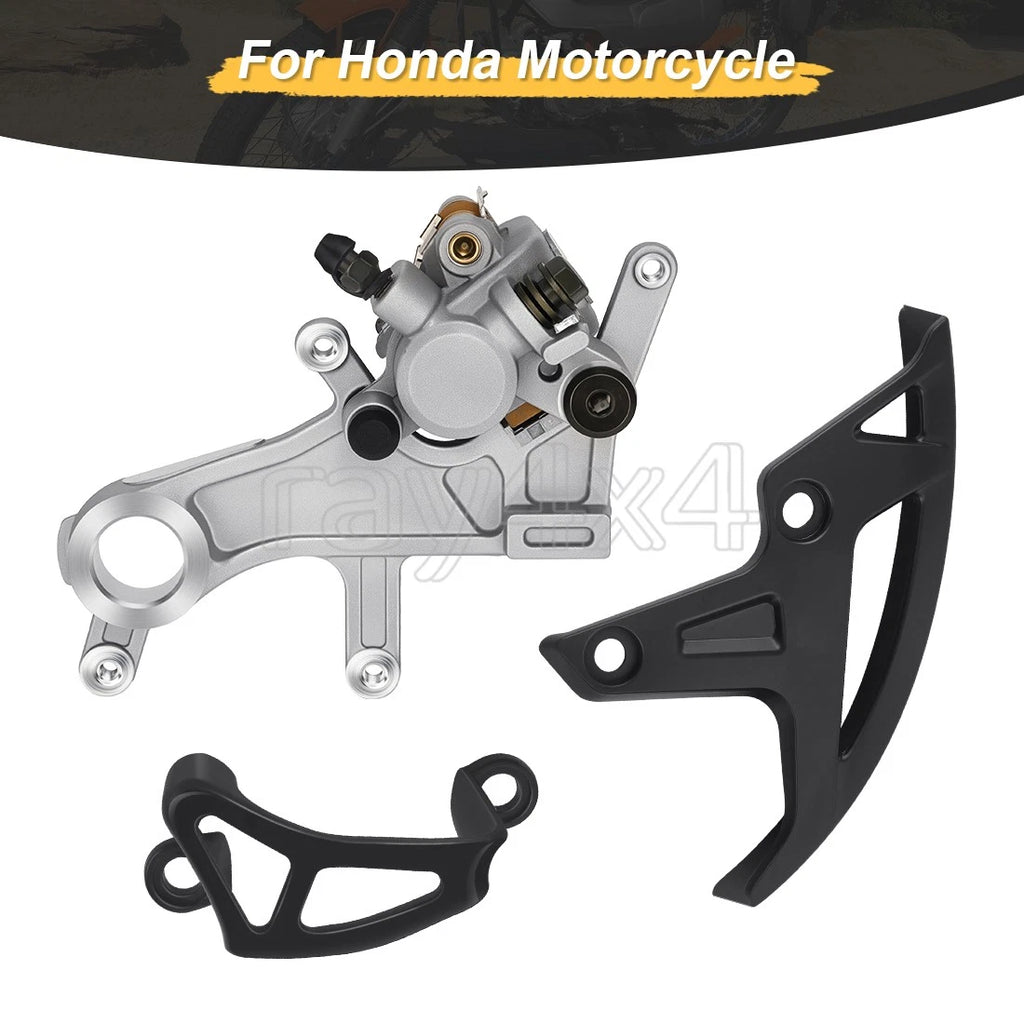 Rear Brake Caliper & Disc Cover Guard Assy for Honda CR125 CR250 CRF250 CRF450 R (2000–2023)