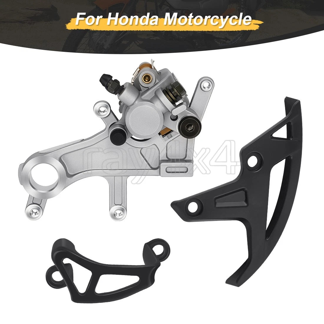 Rear Brake Caliper & Disc Cover Guard Assy for Honda CR125 CR250 CRF250 CRF450 R (2000–2023)