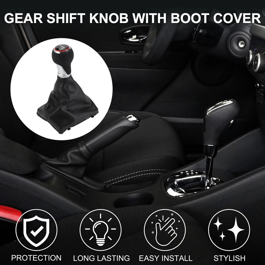 6 Speed Shift Knob with Boot Cover No. 8K0863278H for Audi A4 B8 (2007–2015)
