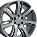 22" Gunmetal Machined Wheel for 2003-2014 Chevy Express 1500 - RVO0978