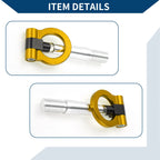 Tow Hook Ring for Mitsubishi Lancer Evolution (1 pcs, 23.5cm, Yellow)