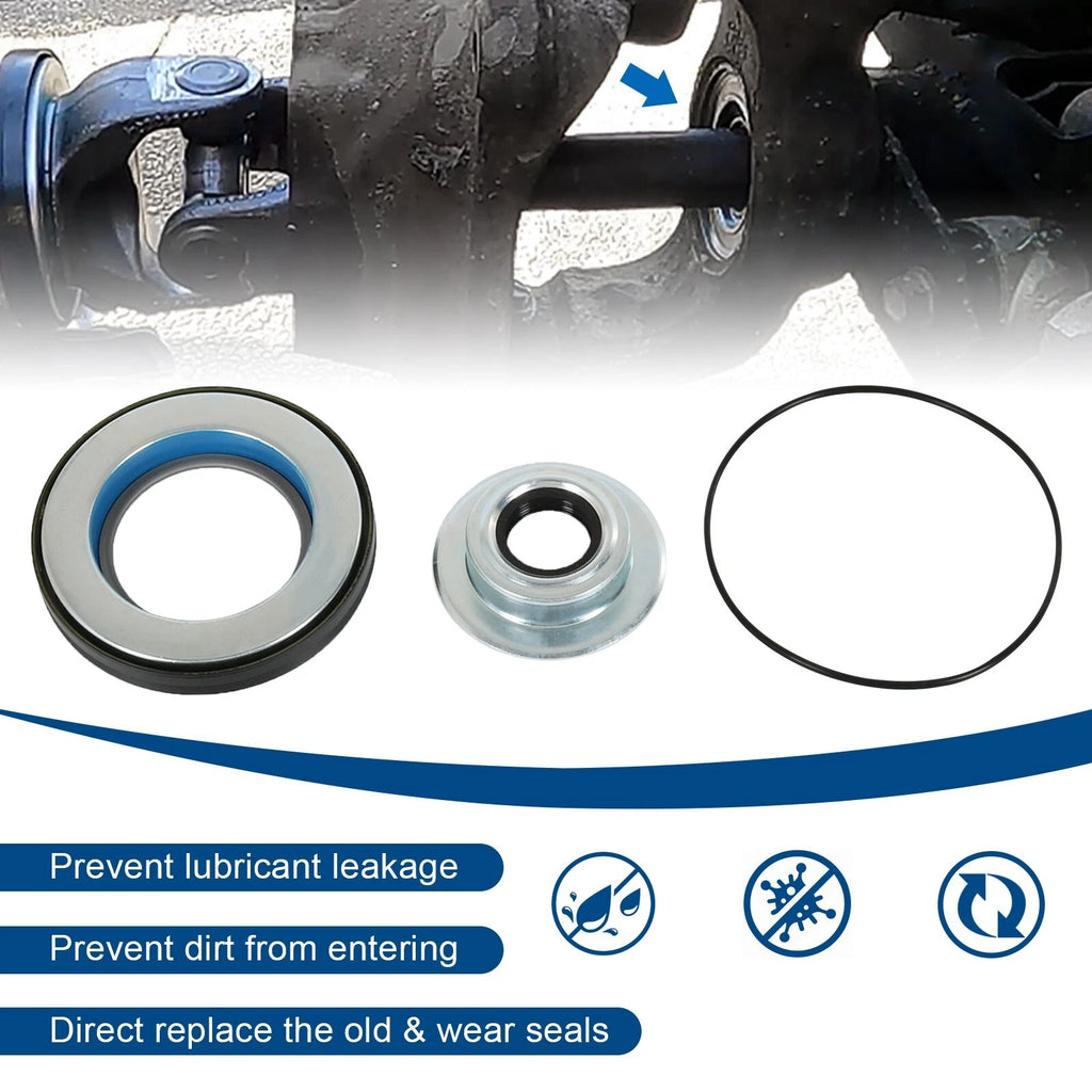 Set of 2 Front Axle Knuckle Vacuum Seals & Hub O-Rings for Ford Super Duty F250 F350 (2005–2019)