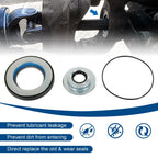 Set of 2 Front Axle Knuckle Vacuum Seals & Hub O-Rings for Ford Super Duty F250 F350 (2005–2019)
